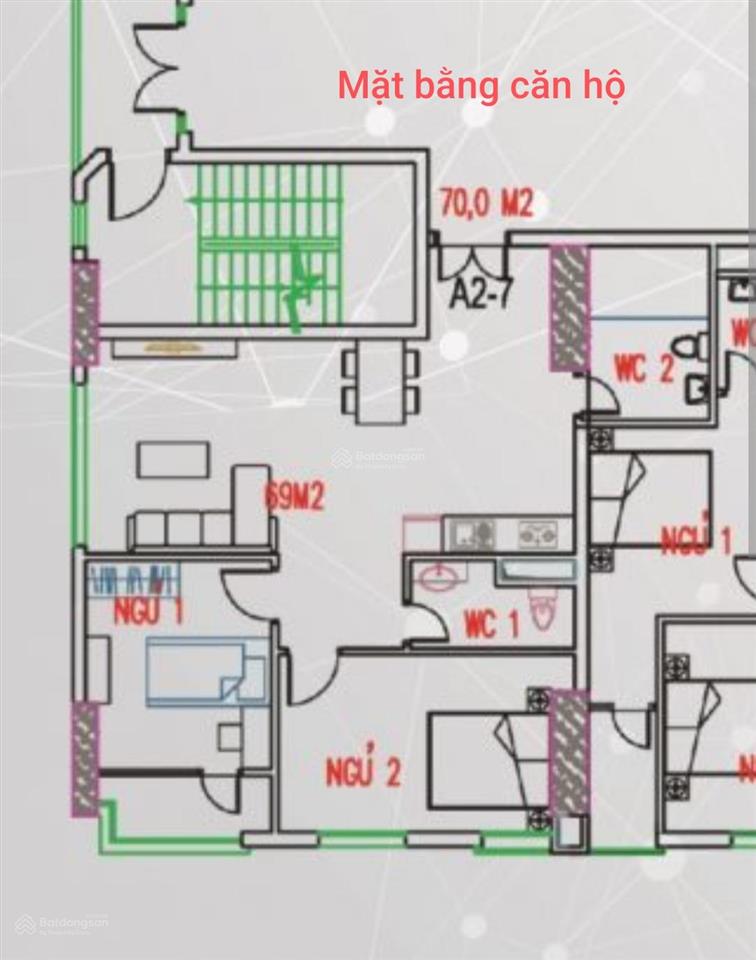 Bán căn góc 70m2 tầng trung đẹp  full nội thất