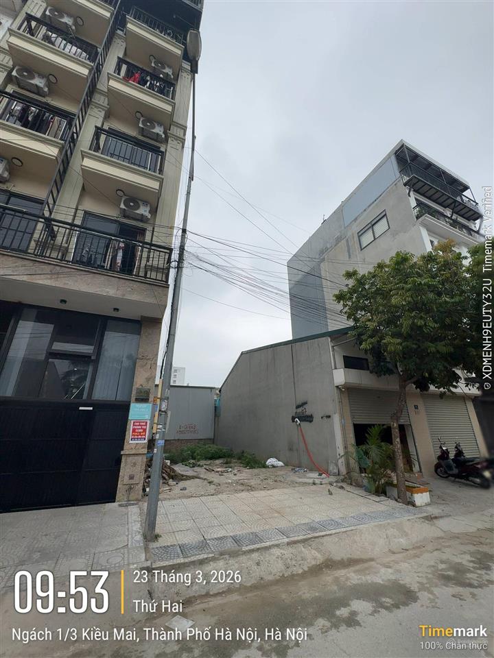 Bán đất tái định cư kiều mai , ô tô , vỉa hè , kinh doanh , 83m2 , 5,5 mặt tiền , 24,5 tỷ