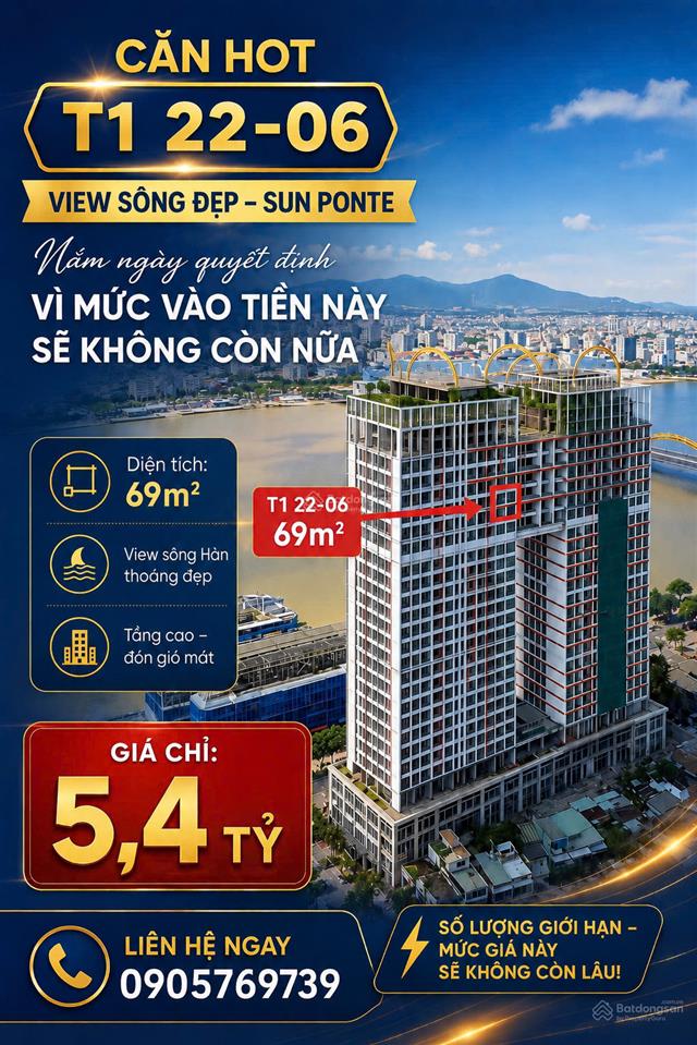 Căn hot t12206 view biển đẹp sun ponte