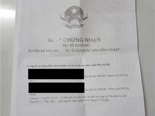 Bán nr 1545 ấp 2, lê văn lương, 4,5 tỷ, 156m2, 4pn, 3wc, 3 tầng