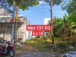 Bán nền đẹp số 137 đường d3 kdc hồng loan (vị trí thoáng, dễ xây dựng)