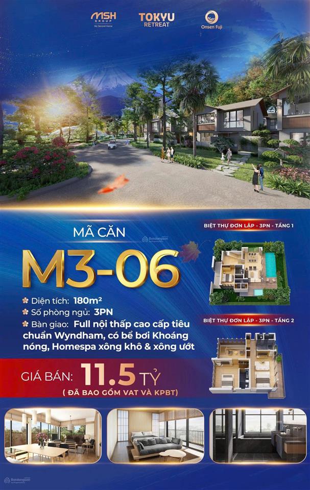 Biệt thự khoáng nóng full nội thất cam kết dòng tiền 50 triệu/tháng