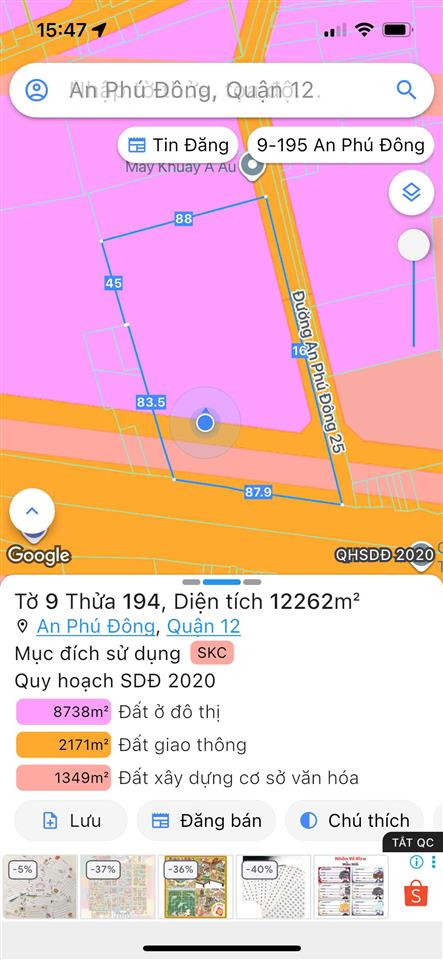 Sở hữu quỹ đất lớn Quận 12. 12.262m², vị trí tiềm năng. Quy mô lớn.