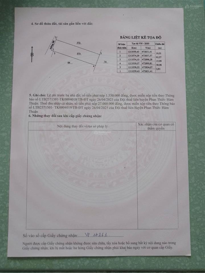 Chính chủ bán đất gần UBND P. Mũi Né, 1,5 tỷ(thương lượng), 1000m2, view đẹp.