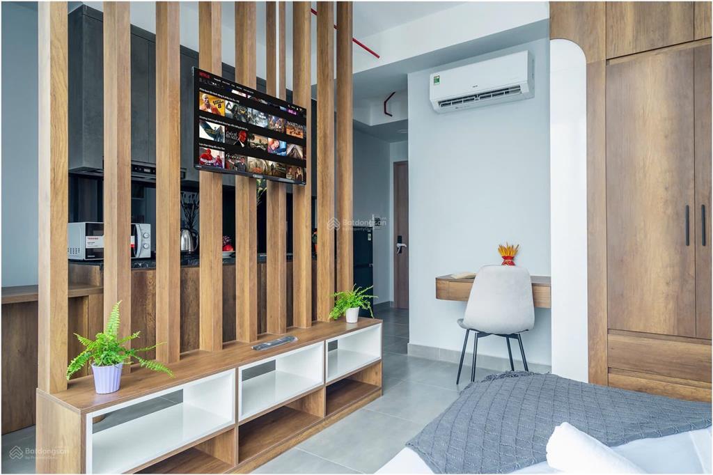 Cho thuê chung cư mini 50m2 ngay cầu kinh thanh đa, 1 phòng ngủ bancol, đầy đủ nội thất