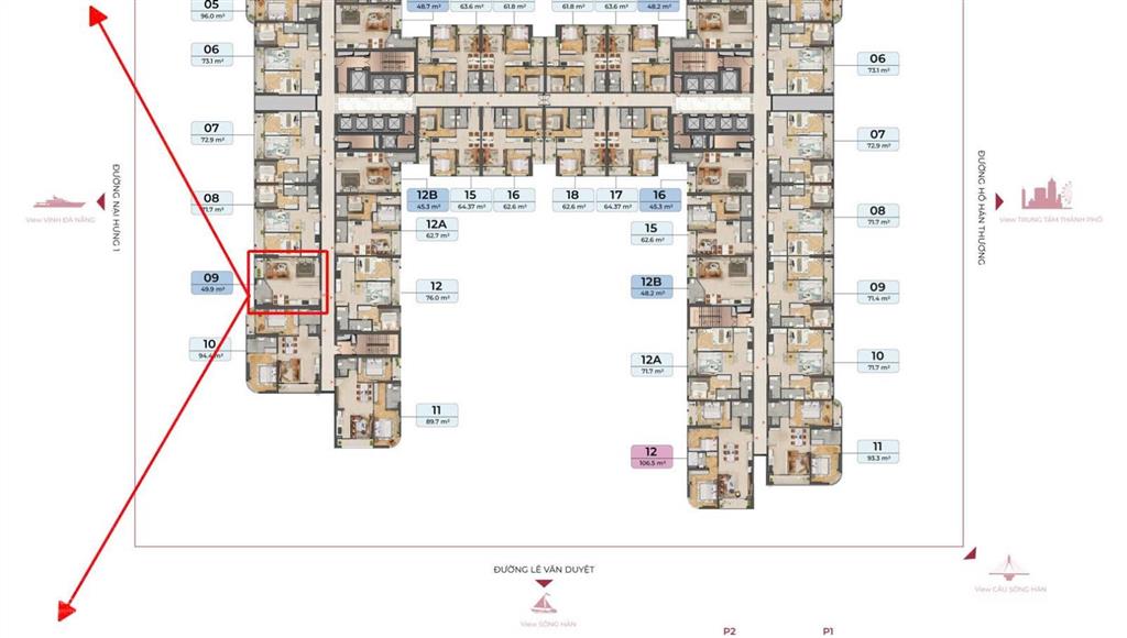 Cực hiếm  cần bán gấp căn hộ 1pn 49,9m² tầng 15 peninsula, view sông hàn và vịnh biển  tp đà nẵng