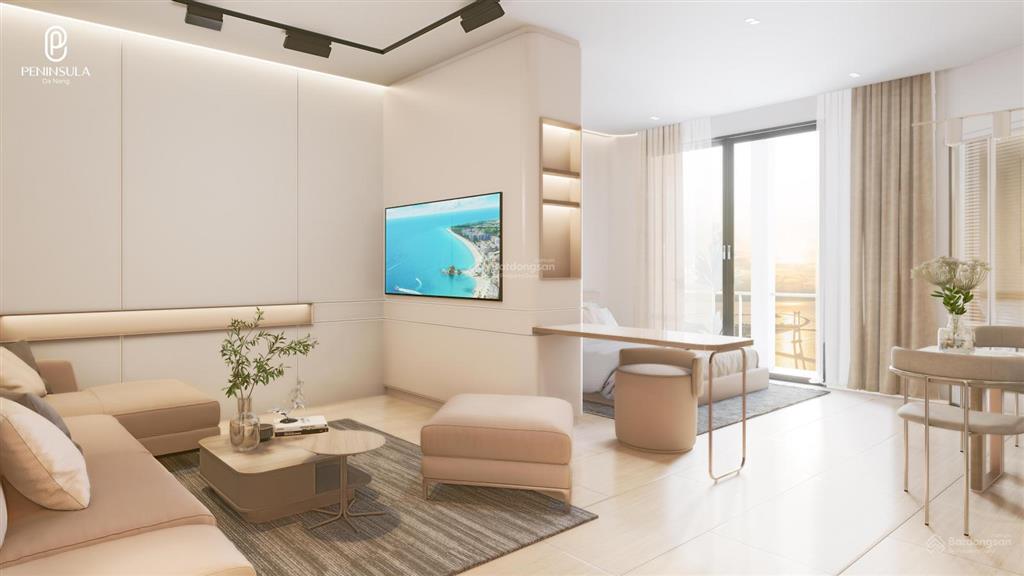 Cực hiếm  cần bán gấp căn hộ 1pn 49,9m² tầng 15 peninsula, view sông hàn và vịnh biển  tp đà nẵng