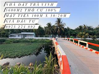 Mặt tiền danl 100m ngang  phú hoà  phường long đức  trà vinh