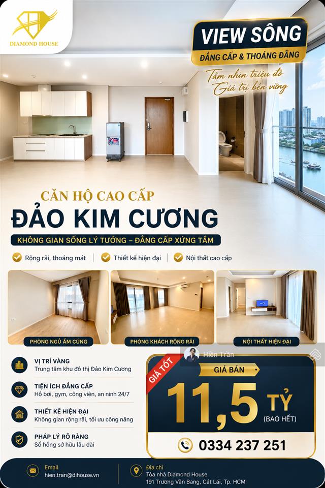 2pn view sông vĩnh viễn giá bán chỉ 11,5 tỷ (bao hết) không phát sinh thêm  giá tốt   ngay