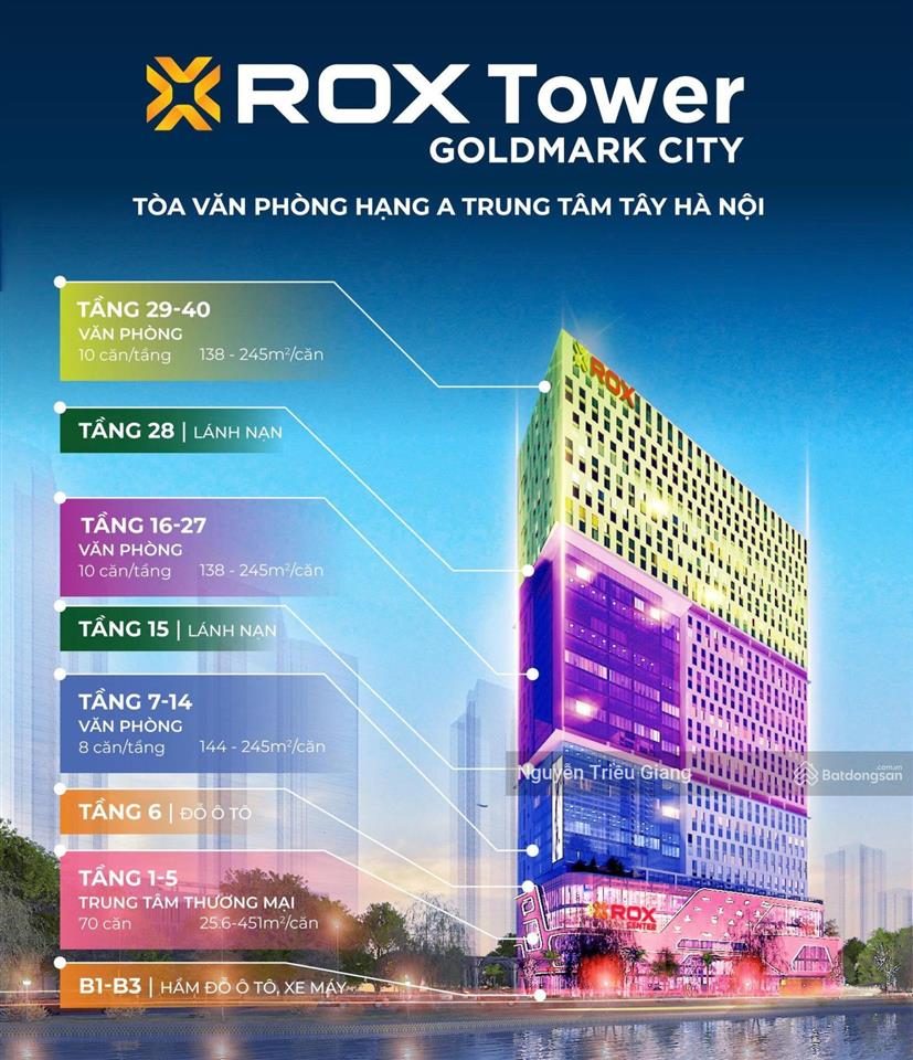 Bán vp tại rox tower, giá tốt chỉ với 6 tỷ, 137m2