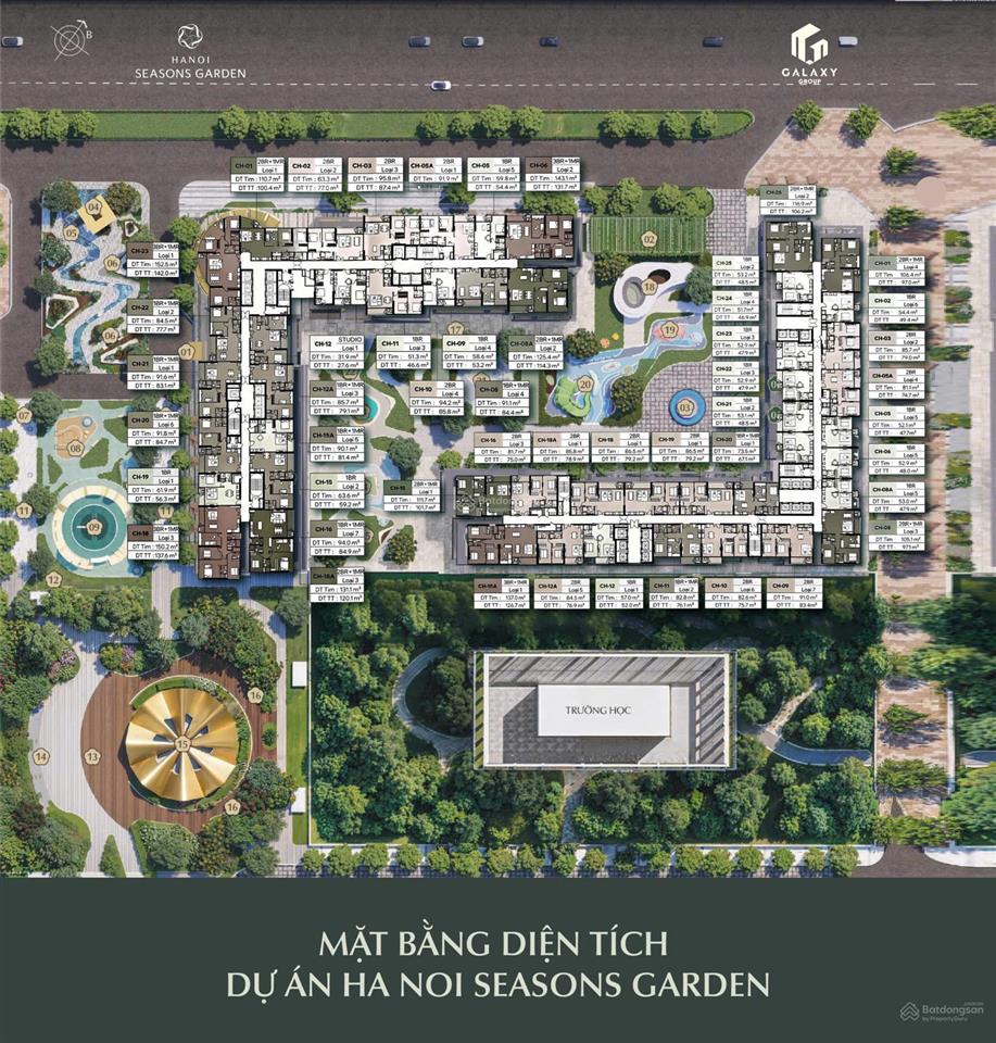 Mở bán quỹ căn đẹp tầng trung hanoi season garden trục 01  09  10  11 giá đợt 1 giá gốc cđt.