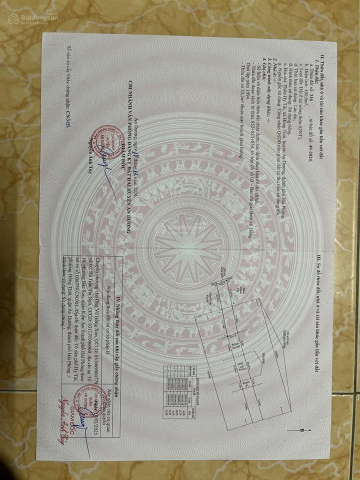Bán đất tại tổ dân phố kiều trung, giá 4,05 tỷ, 100m2, mặt tiền 4.5m