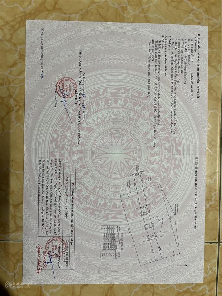 Bán đất tại tổ dân phố kiều trung, giá 4,05 tỷ, 100m2, mặt tiền 4.5m