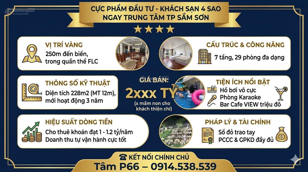 Biểu tượng nghỉ dưỡng khách sạn 4 sao view panorama tại flc sầm sơn