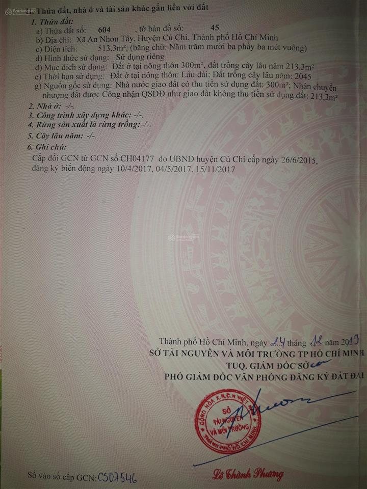 Chính chủ bán, 10x51 (sẵn 300 thổ cư), đường 762, an nhơn tây