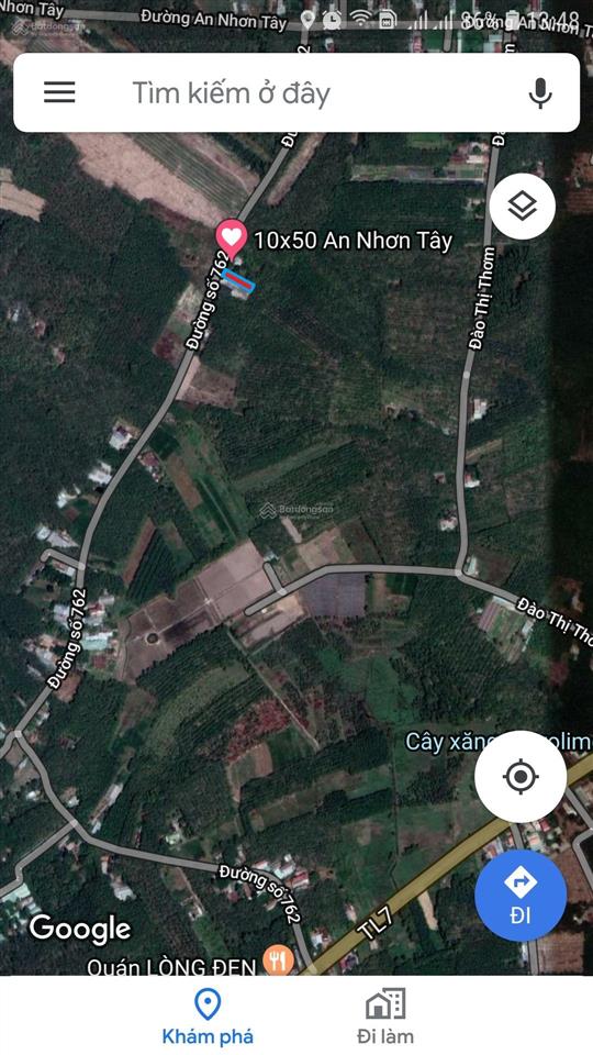Chính chủ bán, 10x51 (sẵn 300 thổ cư), đường 762, an nhơn tây