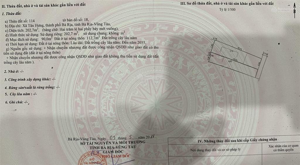 Bán nhà riêng tại đường 15c, tân hưng, tp bà rịa, 3,3 tỷ, 202,7 m2