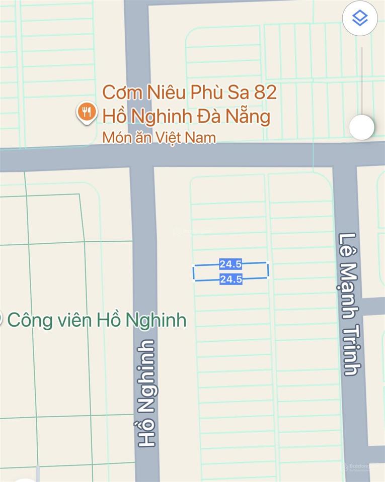 Bán đất 367m2 xây cao tầng tại đường hồ nghinh, cách biển mỹ khê đà nẵng 500m