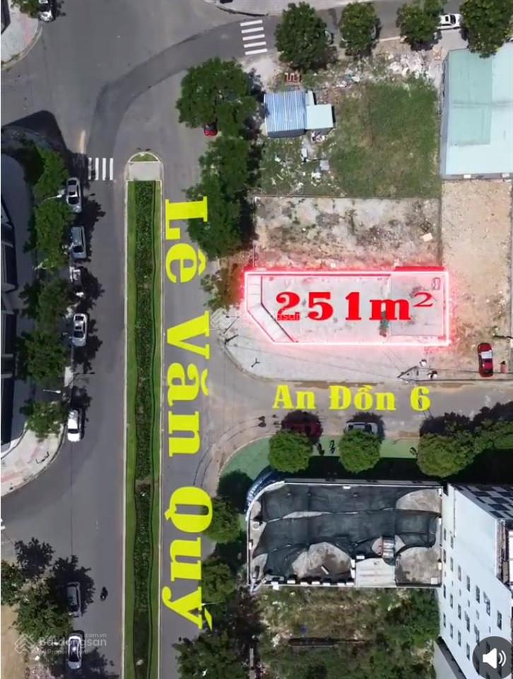 Bán gấp lô góc 251m2 đường lê văn quý rộng 33m, xây 12 tầng sát biển mỹ khê đà nẵng