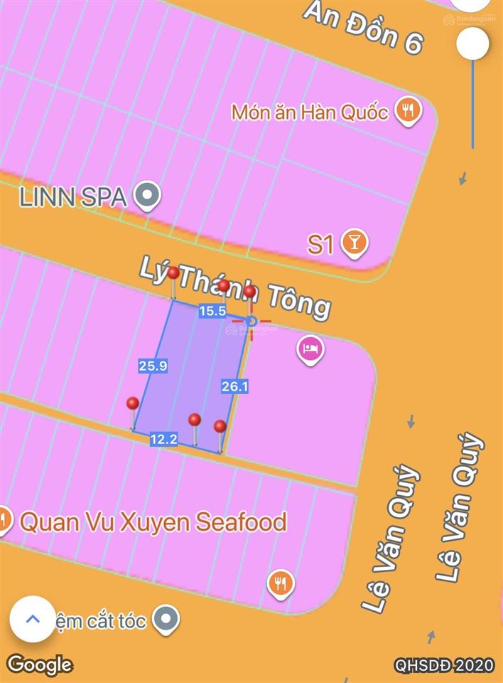 Bán đất vip 416m2 đường lý thánh tông ngay biển sơn trà đà nẵng