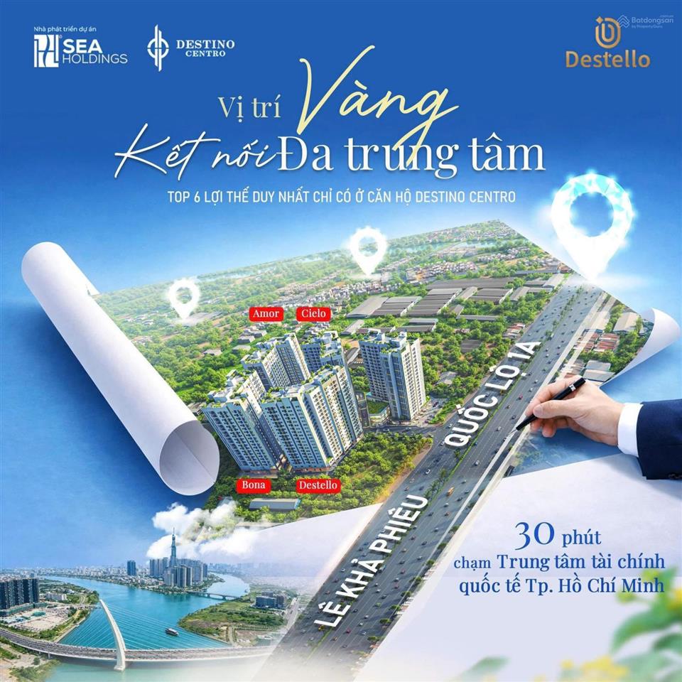 Destino centro 2pn/52m2 full nội thất. giá 1tỷ442 nhận nhà t12/2026  nh cho vay 75%  ngay