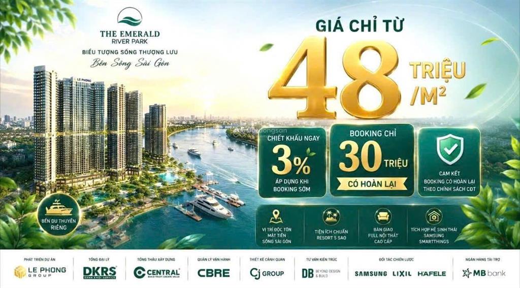Nhận booking ngay căn hộ view sông sài gòn, nhận full chính sách 12%, hàng nội bộ