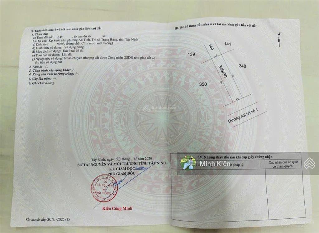 Hàng hiếm cực hot tại đ bàu mây xã an tịnh , giá 700 triệu, dt 90m2, đất thổ cư, pháp lý đầy đủ