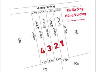 Bán đất mặt tiền hùng vương, 2,2 tỷ, 119m2, view đẹp hot!