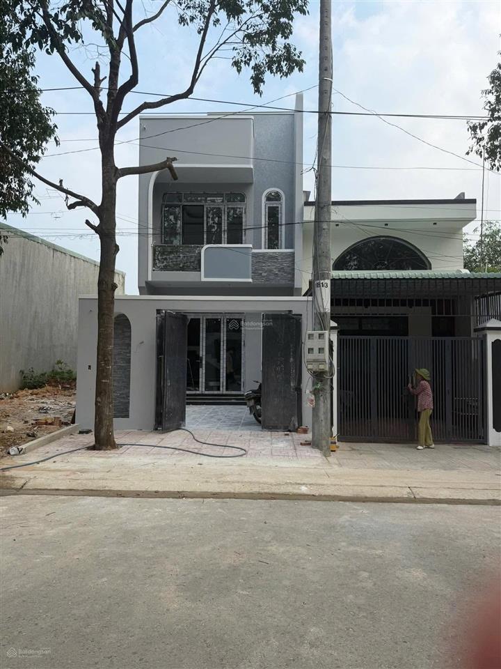 Kđt phương trường an, nhà đẹp xây mới 1 trệt 1 lầu, sổ hồng riêng, đường 13m, khu dân cư sầm uất