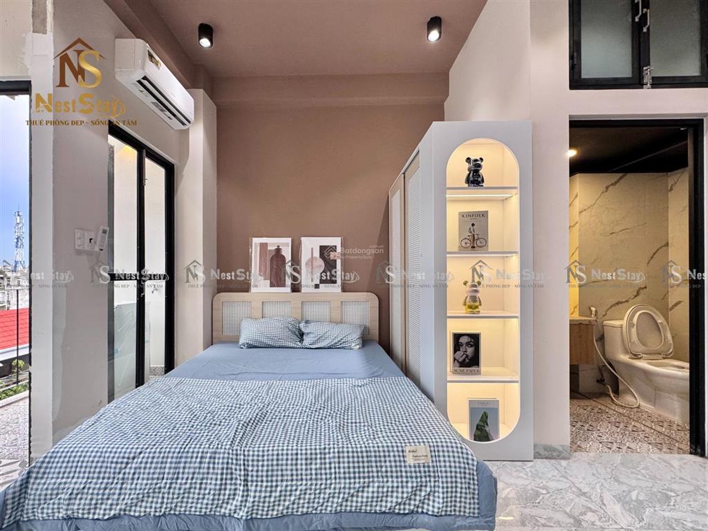 Studio ban công vibe nhẹ nhàng, full nội thất mới tinh