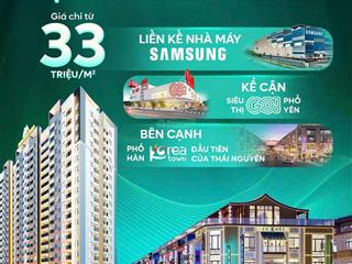 Hàng hiếm tại khu đô thị yên bình thái nguyên, 2 tỷ, 61 m2, 2pn, 2wc, pháp lý đầy đủ