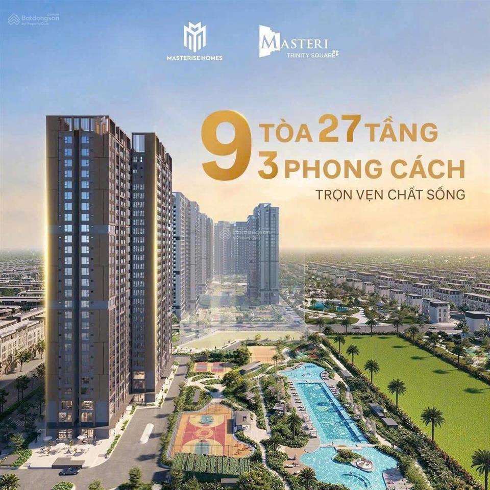 Cần bán 2pn 2wc 64m2 masterise trinity square giá vay 0% 4,25 tỷ bao phí. tầng 3, view công viên