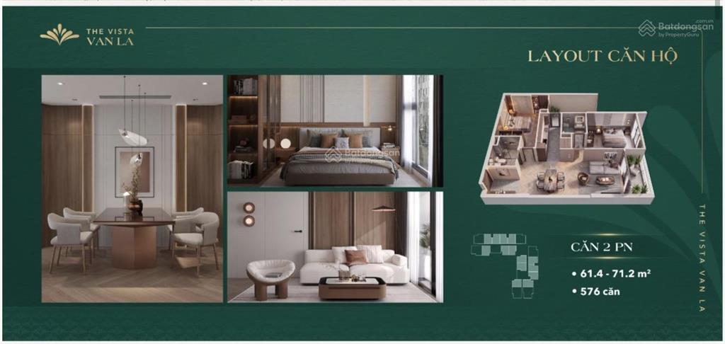 Bán cc the vista văn la, 5,5 tỷ, 61m2, hà đông, hà nội