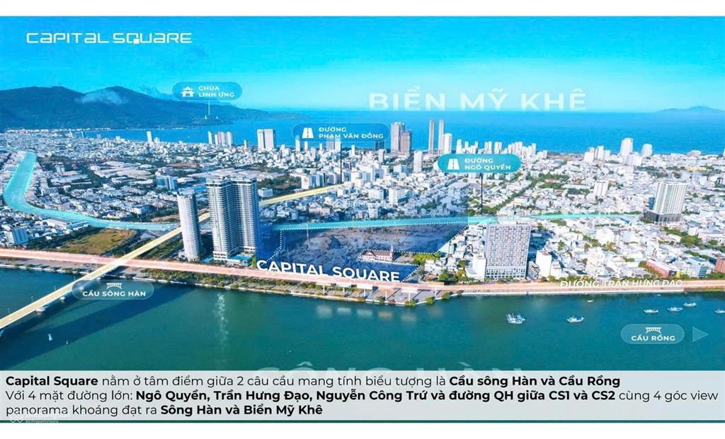 Hàng nổi bật capital square từ chủ đầu tư, view sông hàn  quà tặng 80  100tr/căn  ck lên đến 15%