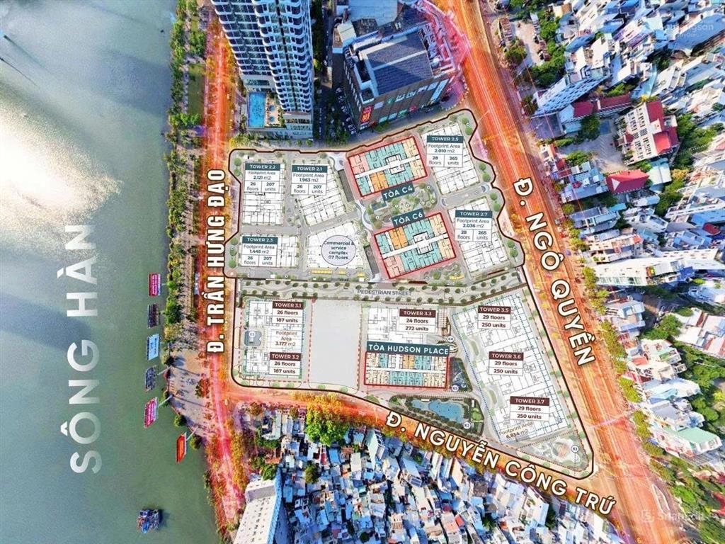Căn 2pn view sông hàn  cầu rồng toà s4 hudson place capital square đà nẵng s4  06 72.25m²