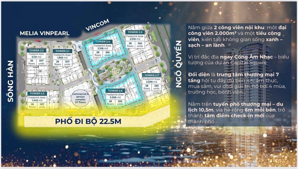 Căn 2pn view sông hàn  cầu rồng toà s4 hudson place capital square đà nẵng s4  06 72.25m²