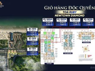 Suất nội bộ căn góc hộ 3pn toà ruby  1606a newtown diamond đà nẵng view trực diện biển