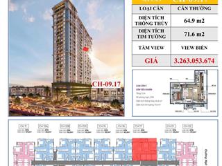 Hiếmcăn ban công ngang trực diện biển đà nẵng tại dự án mia đà nẵng chỉ 3.263 tỷ/ 2 phòng ngủ/65m2