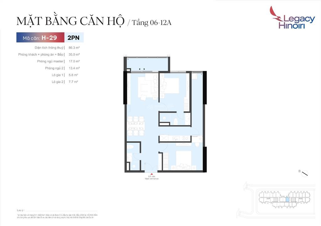 Căn 2pn dự án legacy hinoiri đẹp, hòa lạc  giá cực tốt!