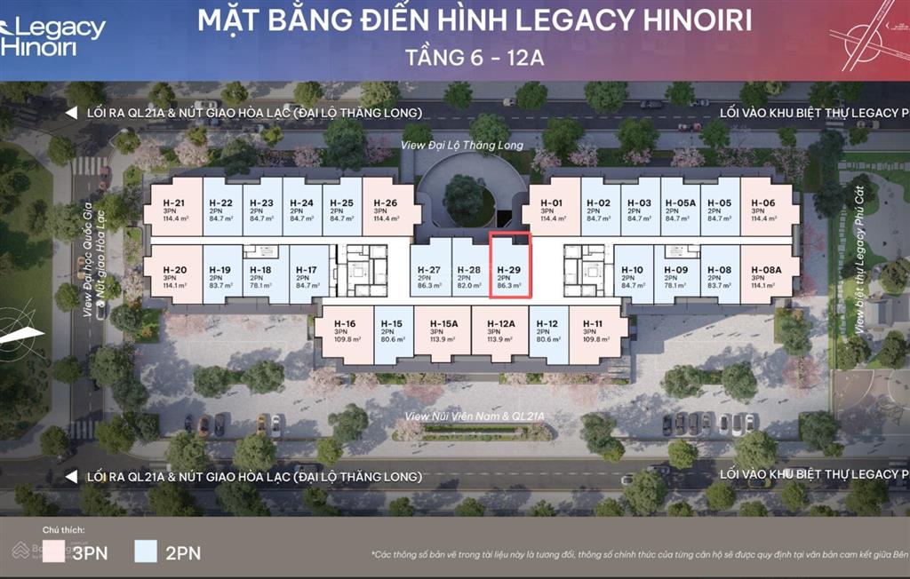 Căn 2pn dự án legacy hinoiri đẹp, hòa lạc  giá cực tốt!