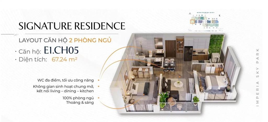 Đón đầu sóng hạ tầng phía tây sở hữu ngay căn 2pn vị trí đắc địa tại imperia sky park nam an khánh