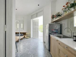 Cho thuê căn hộ ban công full nội thất gần lương định của gần cầu bason, trần não, new city