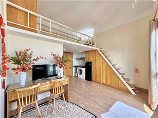 Căn hộ cho thuê có gác 30m2 ngay cmt8 gần hà đô, gần đh kinh tế  đh huflit, đầy đủ tiện nghi