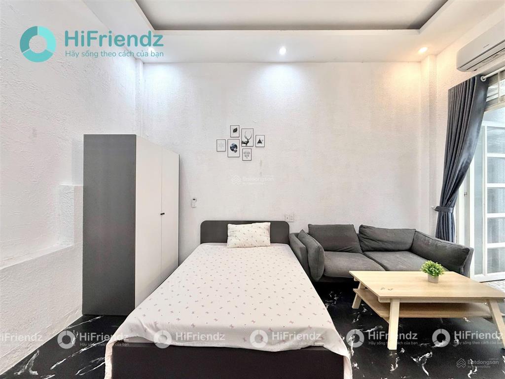 Cho thuê phòng studio tầng trệt  full nội thất  kế bên công viên gia định  khu sân bay