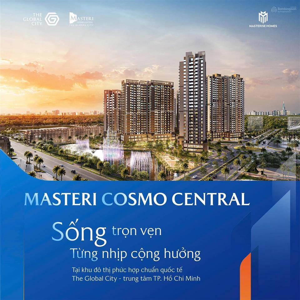 Masteri cosmo central  căn 2pn view nội khu trực diện hồ bơi giá allin 9,8 tỷ