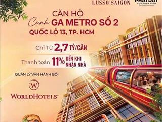 Lusso sài gòn la pura mặt tiền quốc lộ 13, hàng độc quyền giá tốt nhất 2,7 tỷ