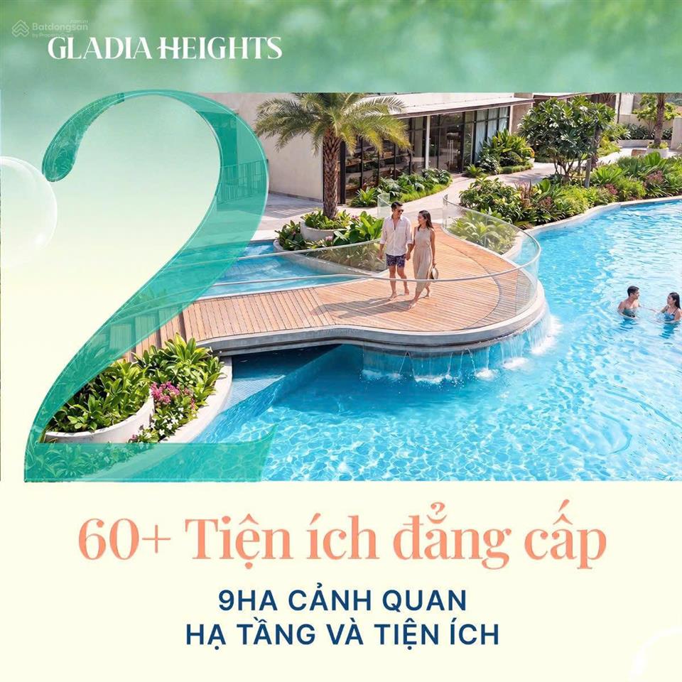 Gladia heights  căn hộ 2pn tầng cao vị trí liền kề ngay thủ thiêm giá chỉ 83tr/m2