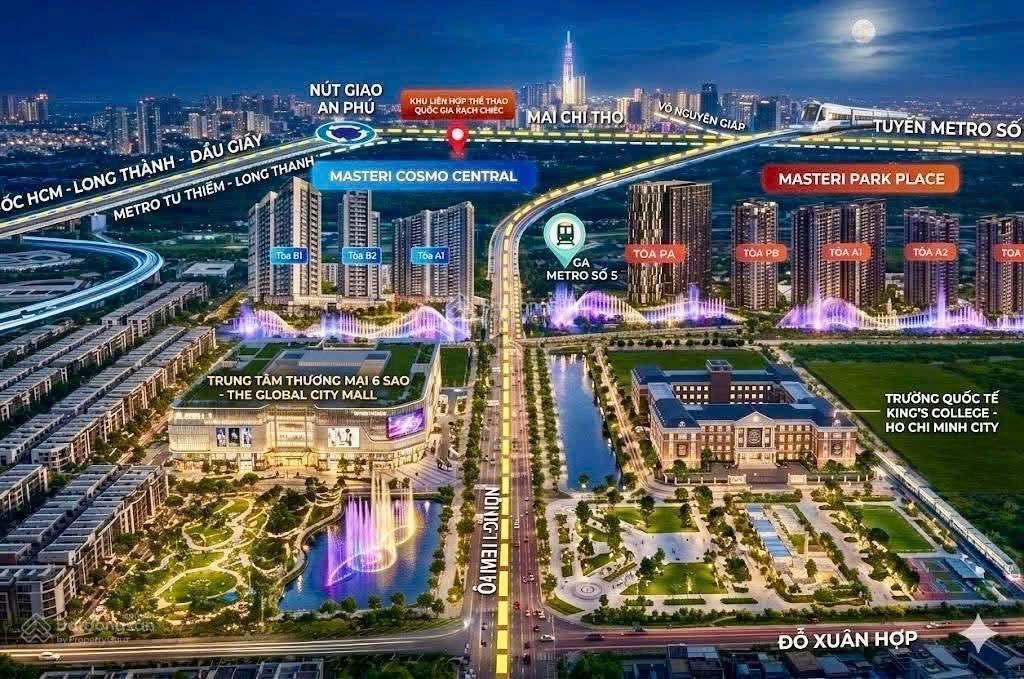 The global city  masteri cosmo central căn 1pn+ 60m² ưu đãi 13% thanh toán sớm