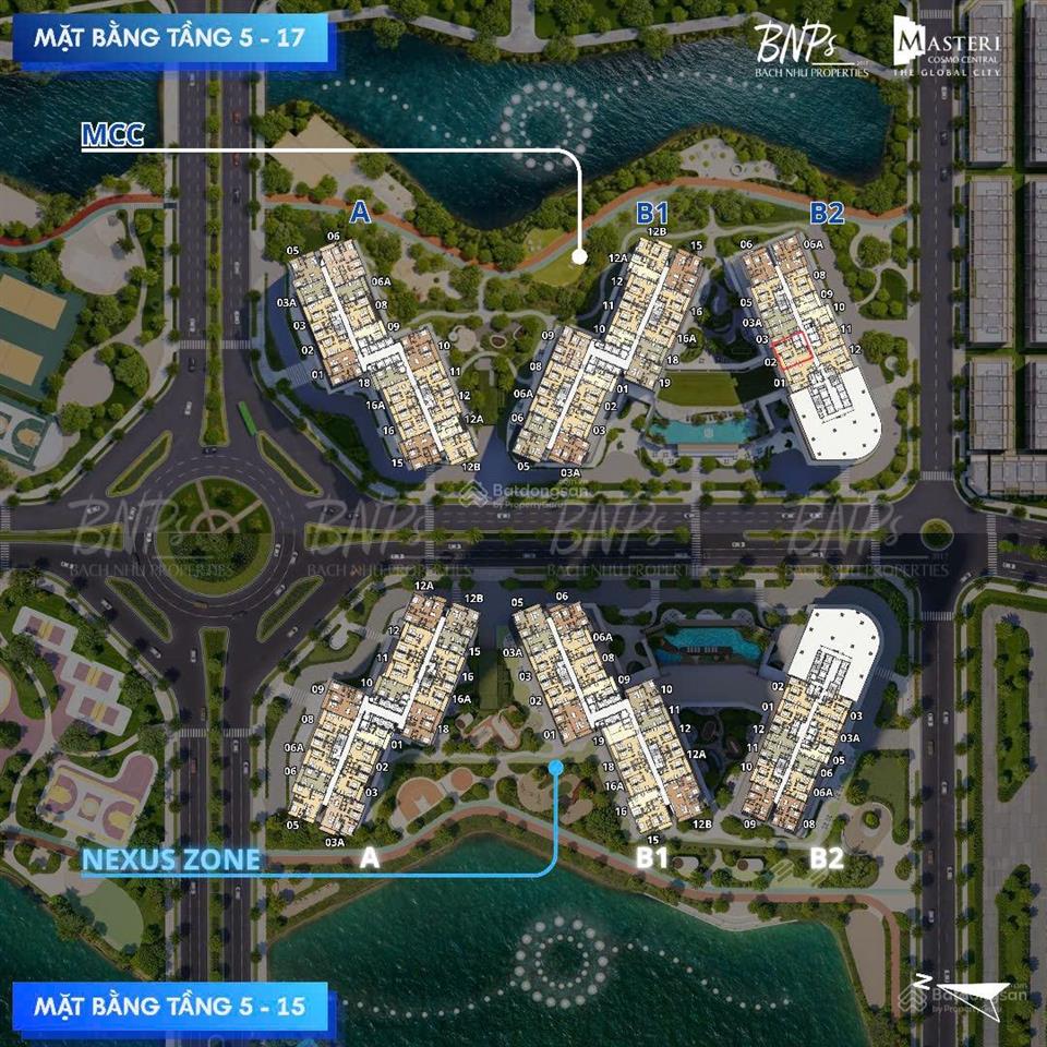 The global city  masteri cosmo central căn 2pn view kênh đào nhạc nước giá tốt giỏ hàng