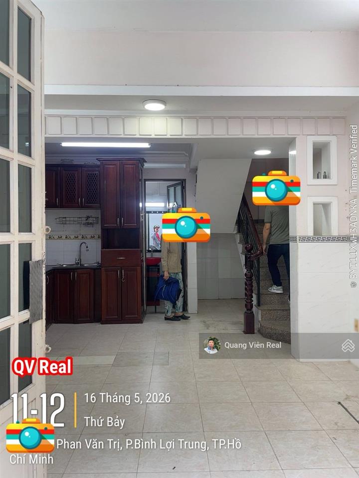 Hiếm nhà nở hậu 3pn,3wc, sân thượng cách 1 căn ra hxh phan văn trị  chỉ hơn 4 tỷ